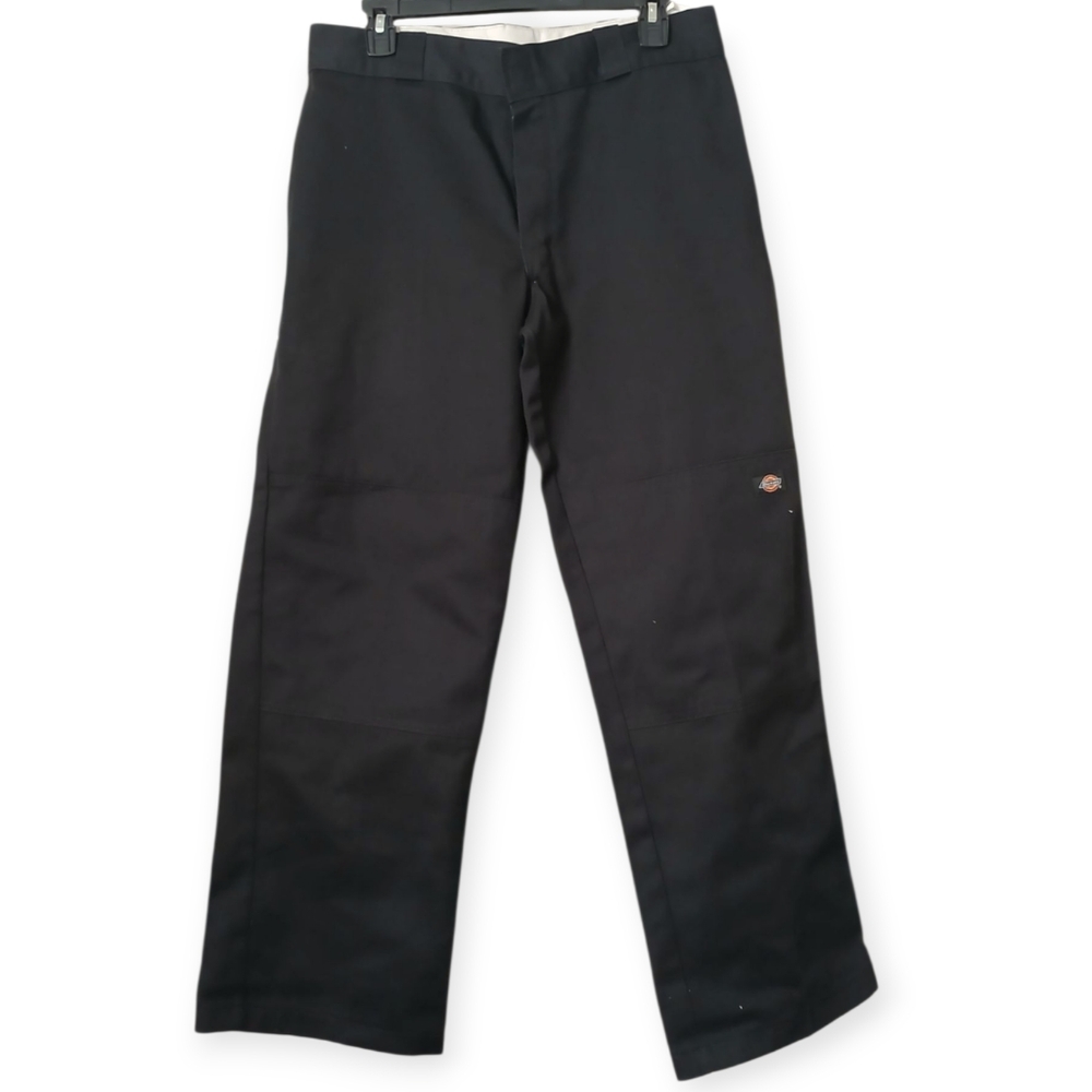DICKIES MEN'S BLACK  LOOSE FIT DOUBLE KNEE WORK PANTS. SIZE 32X30